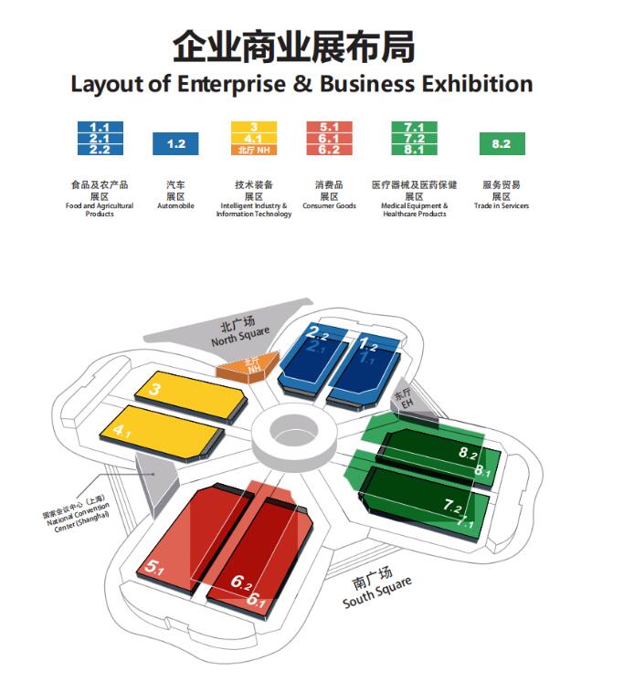 第三屆進博會企業商業展展區圖